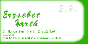 erzsebet harth business card